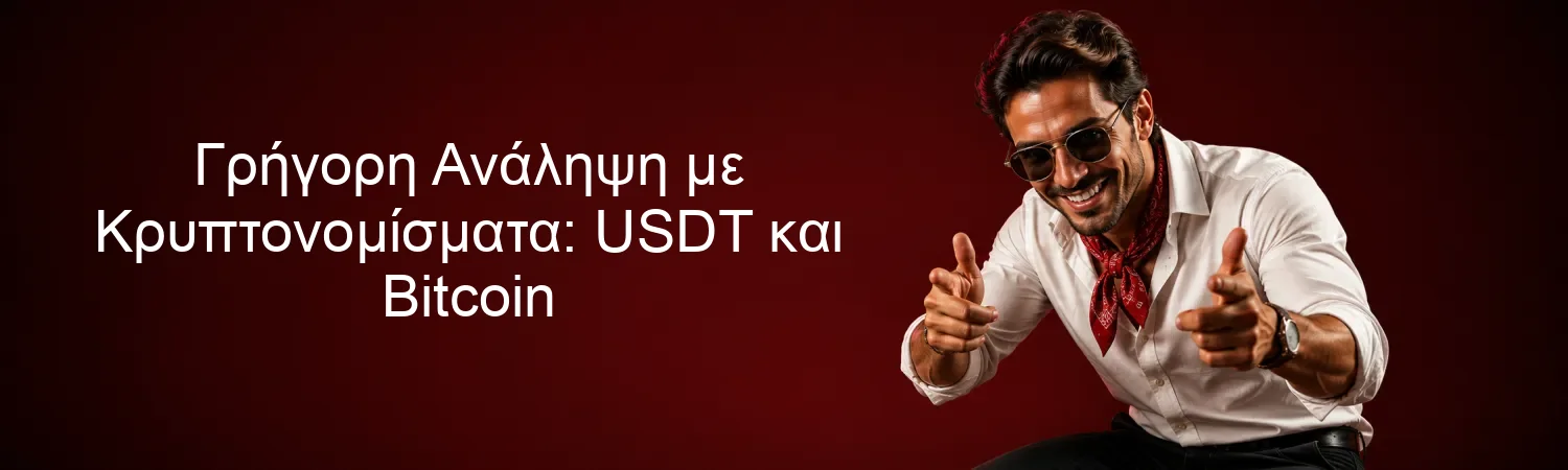 Γρήγορη Ανάληψη με Κρυπτονομίσματα: USDT και Bitcoin Γρήγορη Ανάληψη με Κρυπτονομίσματα: USDT και Bitcoin